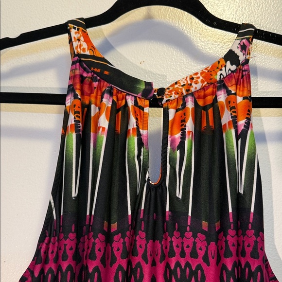 JohnPaulRichard Vibrant Pink and Black Beaded summer dress - Picture 8 of 8